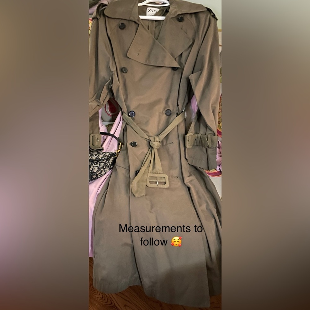 ZARA Khaki Trench Coat with Belt